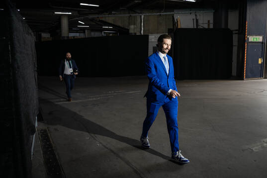 Filip Forsberg of Sweden arrives to the arena