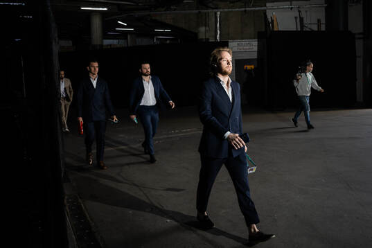 Mikael Backlund, Rasmus Andersson and Jonas Brodin of