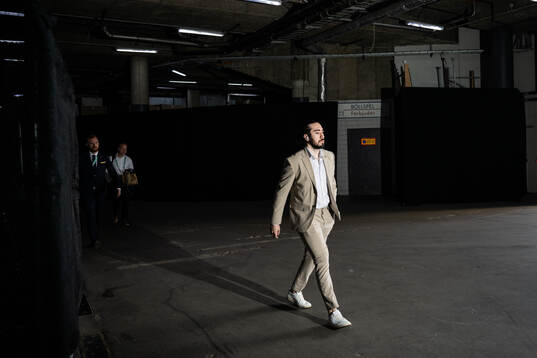 Mika Zibanejad of Sweden arrives to the arena