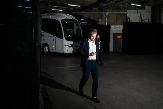 William Nylander of Sweden arrives to the arena