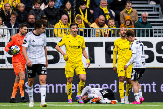 Adrian Nilsen Pereira of Rosenborg in pain