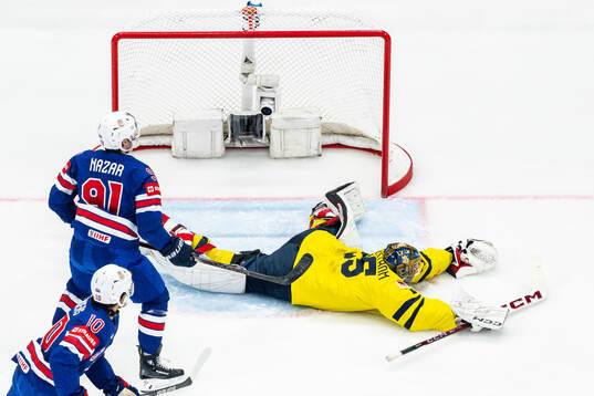 goalkeeper Jacob Markström of Sweden