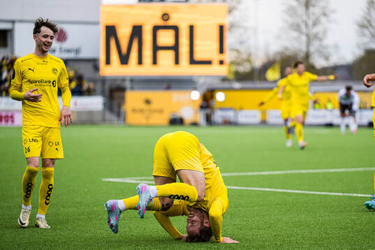 Ole Didrik Blomberg of Bodø/Glimt celebrates