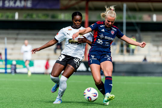 Häckens Monica Jusu Bah och Rosengårds Emilie Woldvik