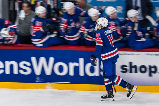 Cutter Gauthier of USA celebrates