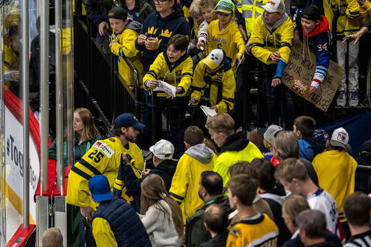 Goaltender Jacob Markström of Sweden looks dejected