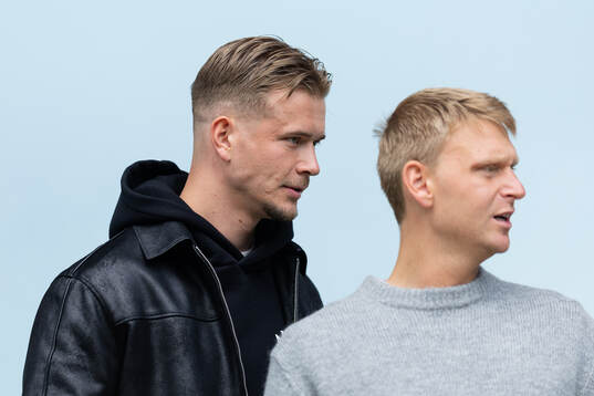 Tidigare GAIS spelaren Alexander Ahl Holmström och Joackim