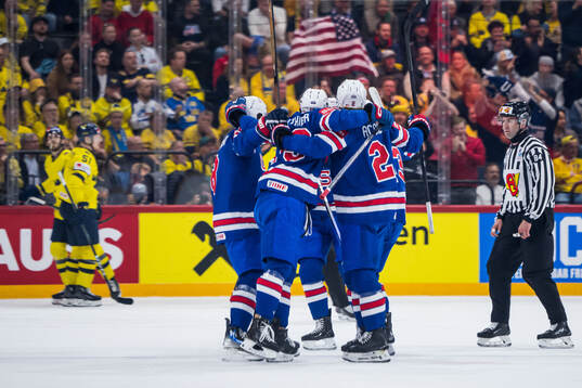 Cutter Gauthier of USA celebrates