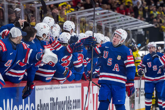 Jackson LaCombe of USA celebrates