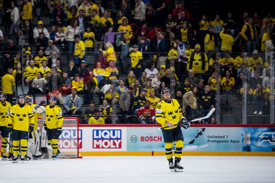 William Nylander of Sweden looks dejected