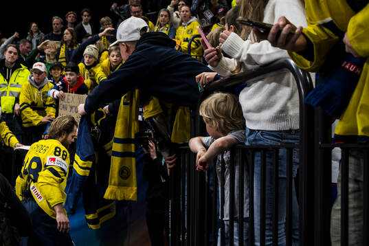 William Nylander of Sweden leaves the rink