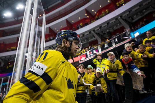 William Karlsson of Sweden looks dejected