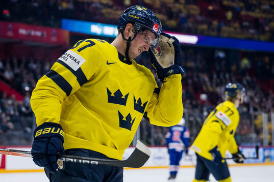 Isac Lundeström of Sweden looks dejected