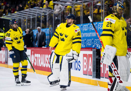 William Nylander, goaltender Samuel Ersson and goaltender