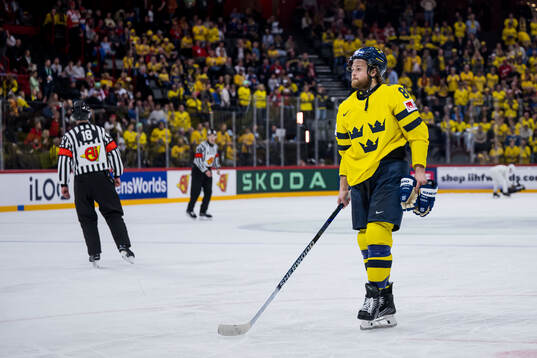 William Nylander of Sweden looks dejected