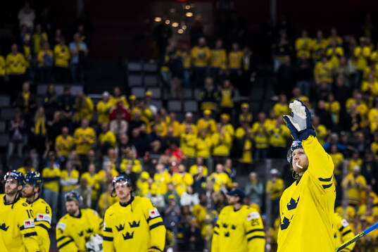 William Karlsson of Sweden looks dejected