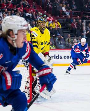 Goaltender Jacob Markström of Sweden