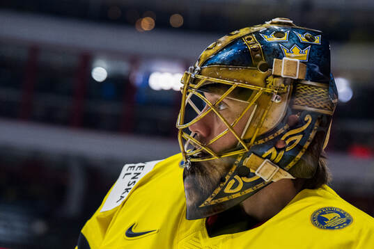 Goaltender Jacob Markström of Sweden
