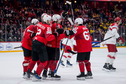 Nino Niederreiter of Switzerland celebrates