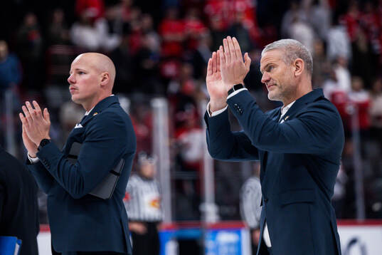 Head coach Mikael Gath of Denmark looks dejected