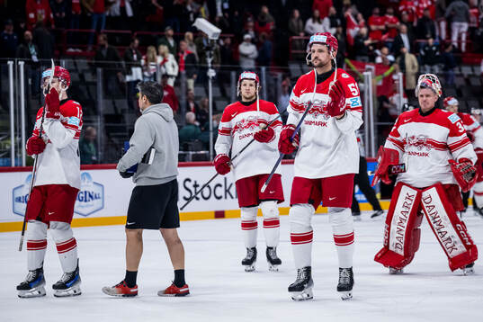 Mathias Bau Hansen of Denmark looks dejected