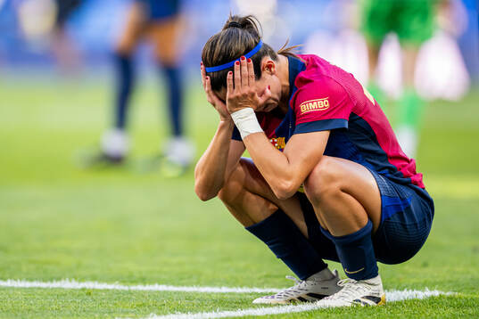Aitana Bonmati of Barcelona looks dejected