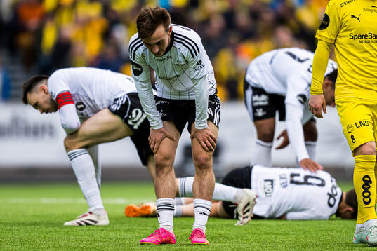 Marius Sivertsen Broholm of Rosenborg looks dejected
