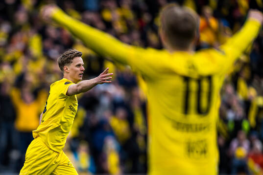 Ulrik Saltnes of Bodø/Glimt celebrates