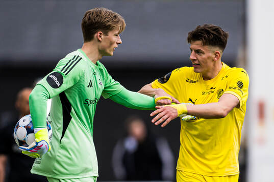 Sander Tangvik of Rosenborg and Jostein Gundersen of