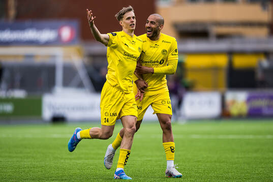 Ulrik Saltnes of Bodø/Glimt celebrates