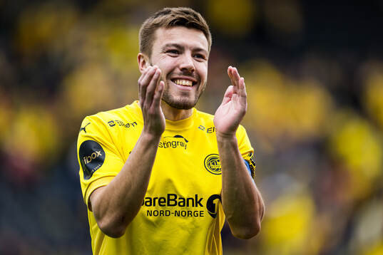 Fredrik Bjørkan of Bodø/Glimt celebrates