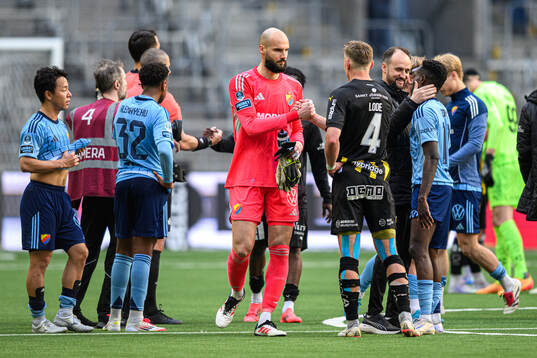 Djurgårdens målvakt Filip Manojlovic deppar