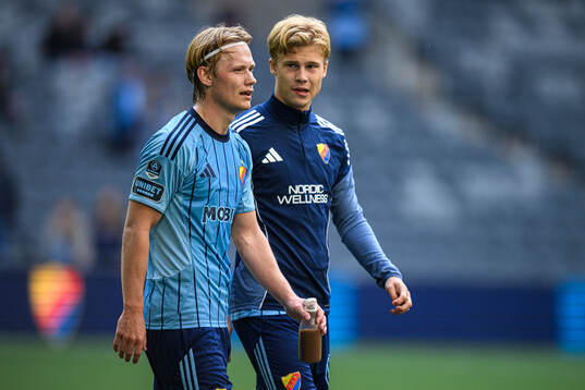 Djurgårdens Tobias Gulliksen och Theo Bergvall