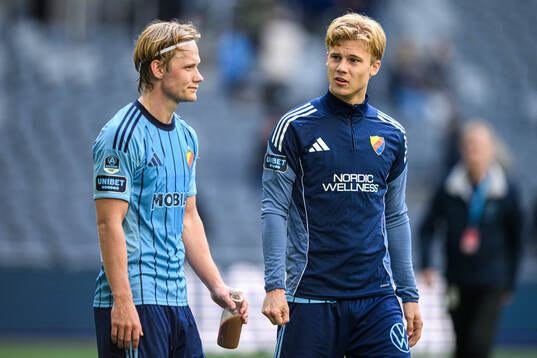 Djurgårdens Tobias Gulliksen och Theo Bergvall