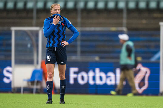Andrea Anderdal of Stabæk looks dejected