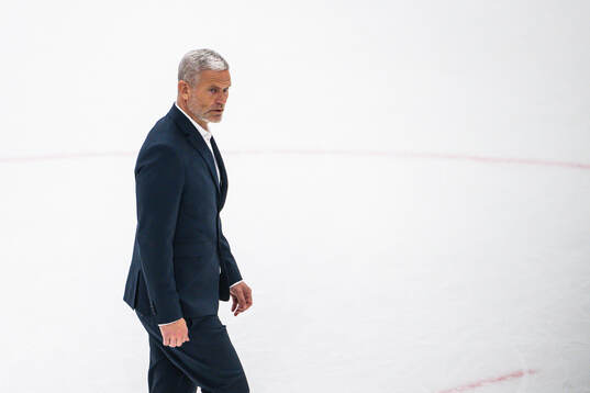 coach Mikael Gath of Denmark
