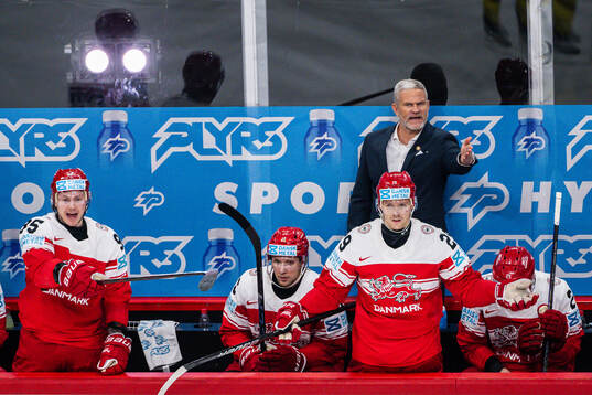 coach Mikael Gath of Denmark reacts