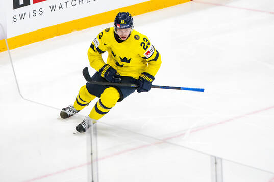 Lucas Raymond of Sweden celebrates