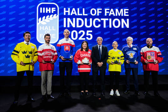 Henrik Lundqvist of Sweden, Frans Nielsen of Denmark, Zdeno