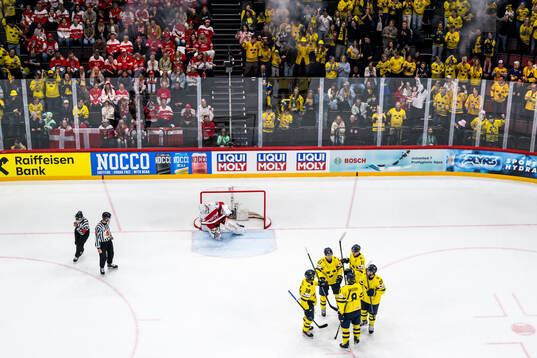 Rasmus Sandin, Emil Heineman, Mikael Backlund, Elias