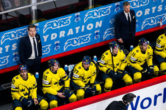 Head coach Sam Hallam and assistant coach Nicklas Rahm of