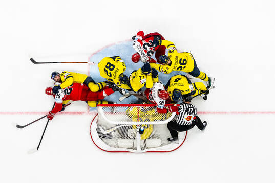 Mikkel Aagaard, Markus Lauridsen and Nick Olesen of Denmark