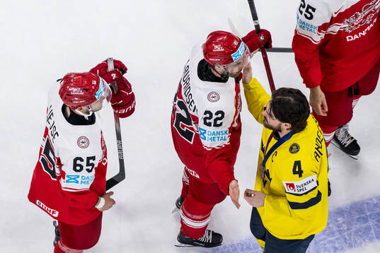 Christian Wejse and Markus Lauridsen of Denmark with Rasmus