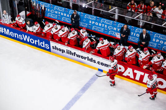 Oliver Lauridsen of Denmark celebrates with team mates