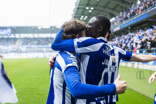 IFK Göteborgs Kolbeinn Thordarson och Imam Jagne jublar