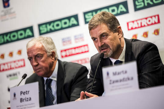 Luc Tardif, IIHF President and Petr Briza, IIHF Senior