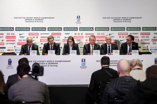 Luc Tardif, IIHF President, Petr Briza, IIHF Senior
