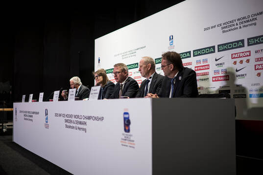 Luc Tardif, IIHF President, Marta Zawadzka, IIHF Council