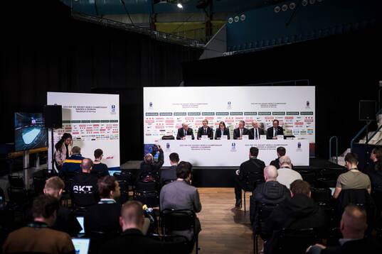 Luc Tardif, IIHF President, Petr Briza, IIHF Senior