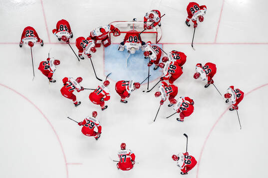 Players of Denmark gather